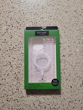 Kate Spade New York iPhone 16 Pro Max Clear Pink Bows Protective Cell Phone Case